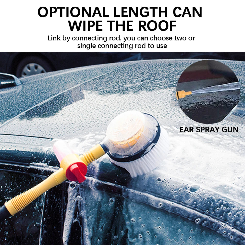 1pc Car Cleaning Brush Washing Tools Foam Brush Long Handle Automatic Rotary Broom Cleaning Tools Auto Accessories